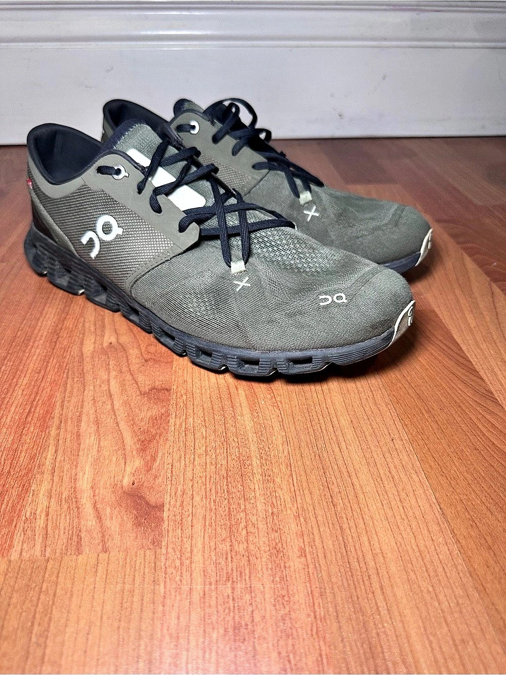 On Cloud X 3 Men's Athletic Shoes Olive & Black US 12